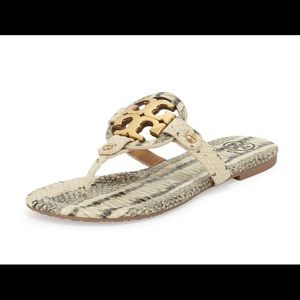 Tory Burch Miller 2 Corn Snake Print/Metal Logo s6